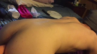 Twink takes dildo in his tight ass