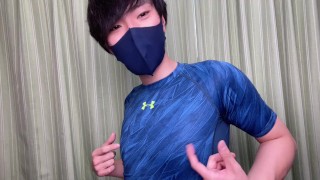 ジム帰り早々にチクニーしてイってしまうヘンタイ大学生【乳首オナニー動画】